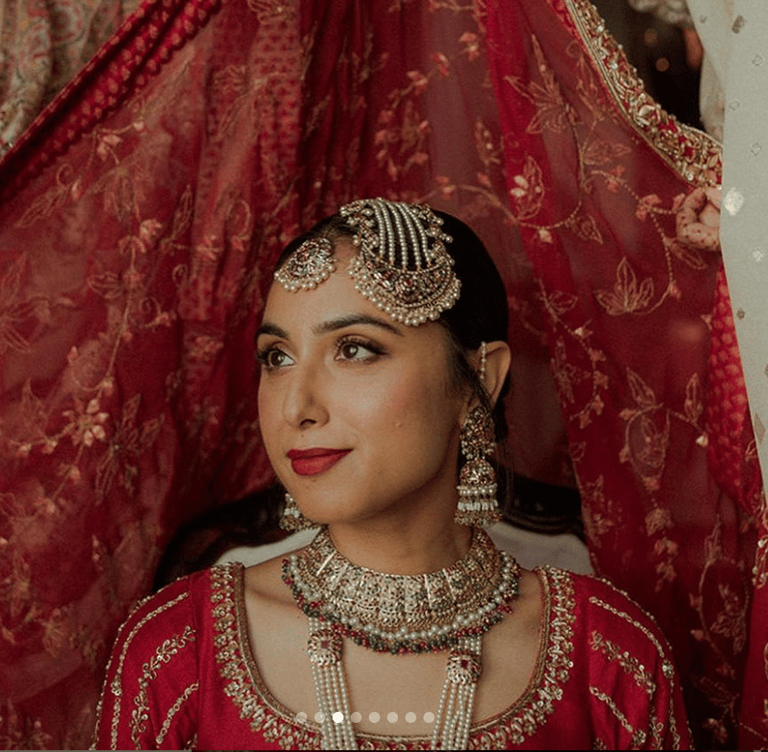 Beautiful Indian bride on her wedding day wearing Punjabi, Ludhiana and Lahore