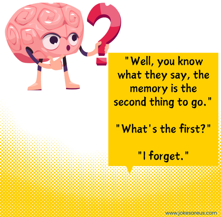 Well, you know what they say, the memory is the second thing to go. What's the first? I forget.