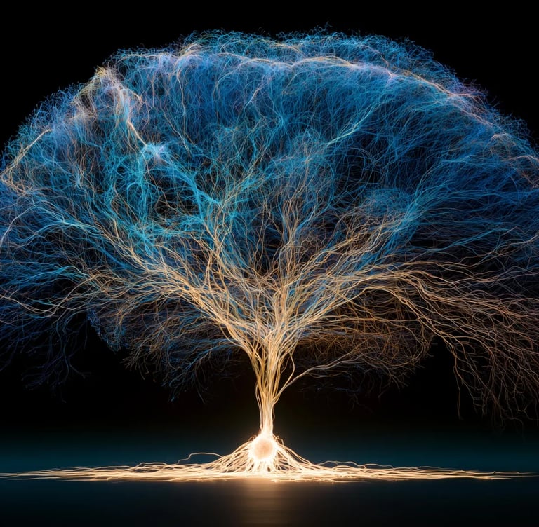 a group of neurons looking like a tree
