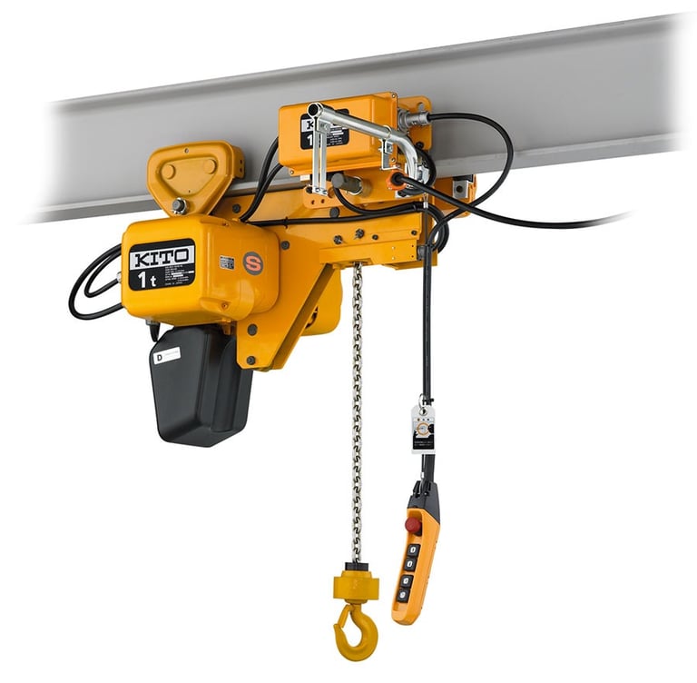 kito electric hoist and trolley on crane