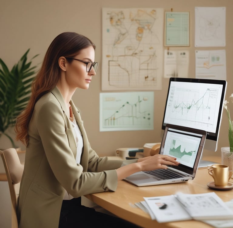 Design d’identité visuelle beige et doré – Mydigitiv