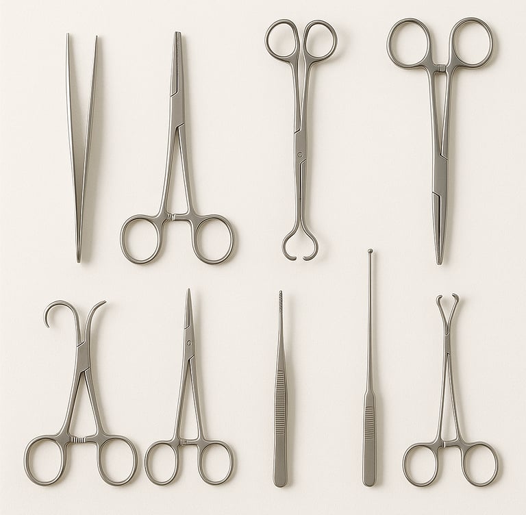 Surgical grasping and holding instruments