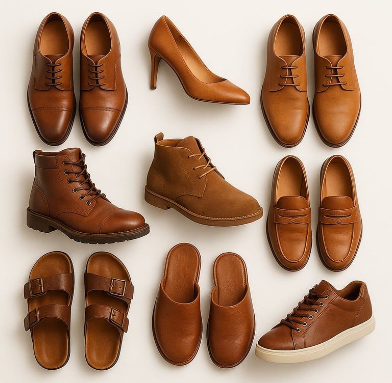 Leather shoes and boots for casual and formal wear, handcrafted export quality footwear