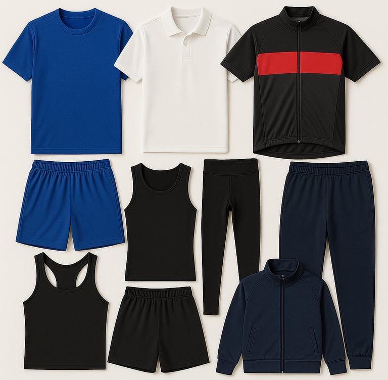 Performance sportswear and activewear apparel