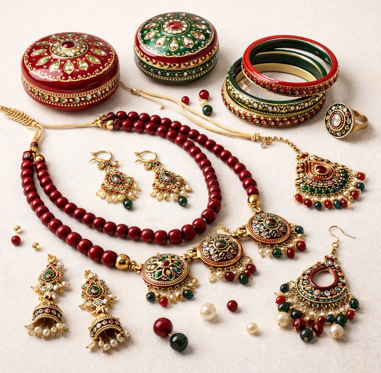 Ethnic jewelry and lac crafts