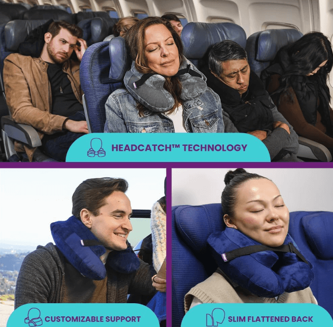 people using travel pillow