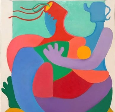 Le Couple, 2013 Oil on canvas ©Qiulin Zhang