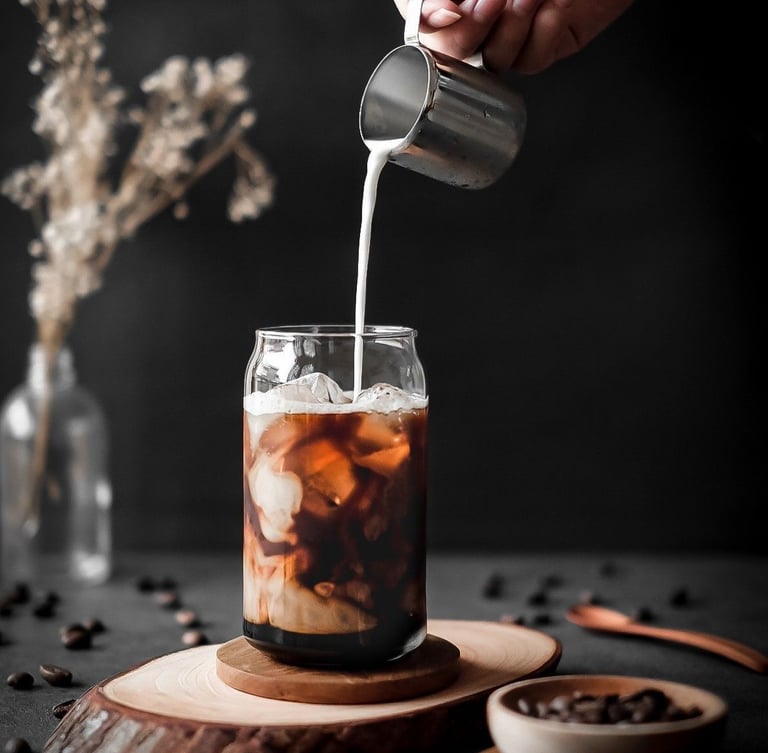 Latte 拿铁   Espresso with fresh milk. 浓缩咖啡加鲜牛奶