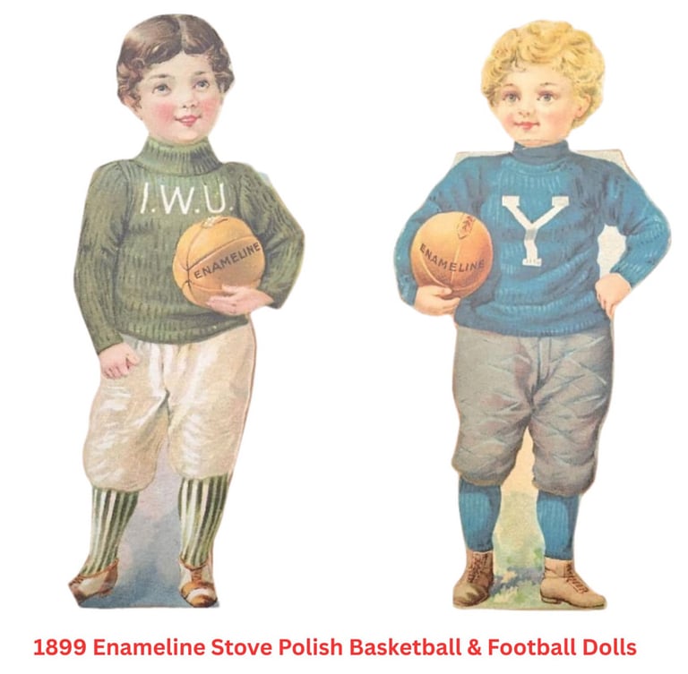 1899 Enameline Sports Doll Figures Basketball card