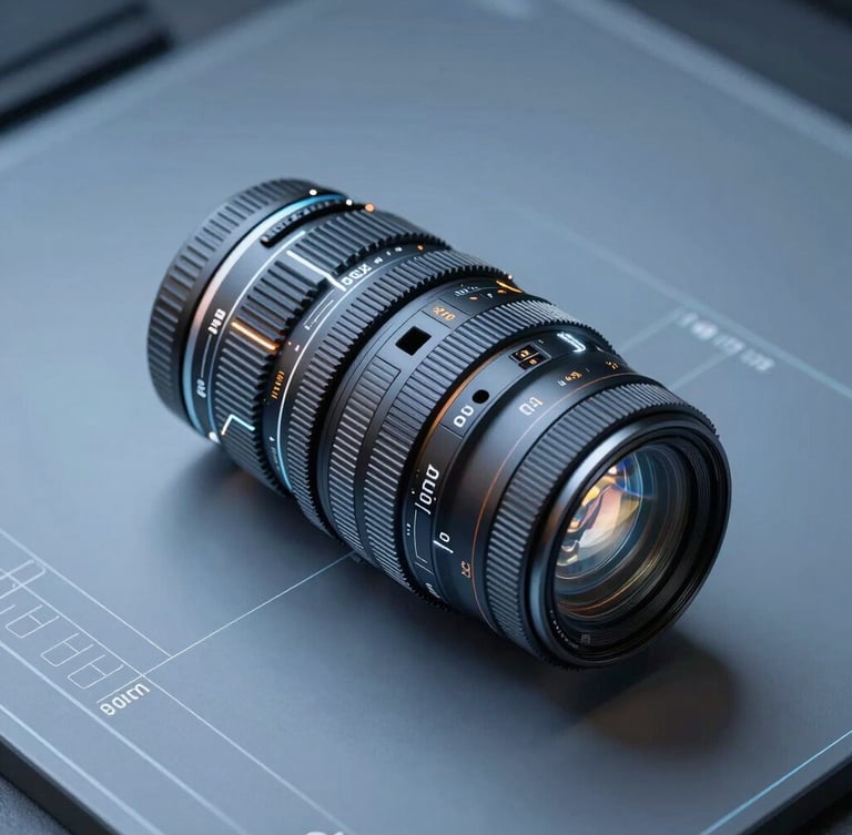 Extreme close-up of a high-fidelity UI wireframe, cool diffused blue backlighting, sharp high-contrast shadows, architectural precision.