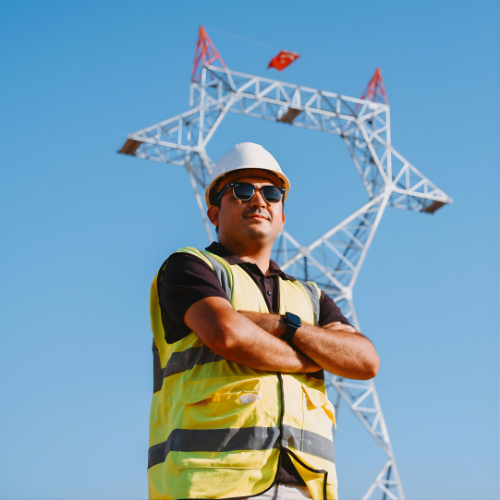 utility transmission tower infrastructure corridor maintenance worker