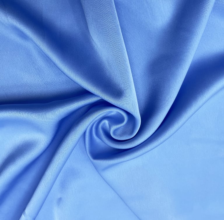 a blue fabric with a large amount of fabric