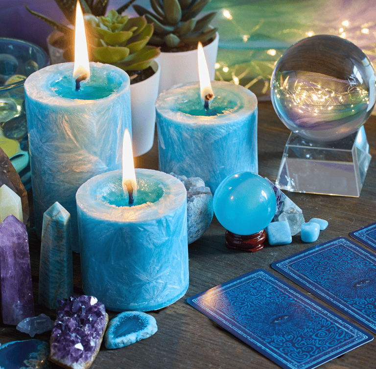 Larinas Labyrinth Psychic Tarot, Crystals, Candles