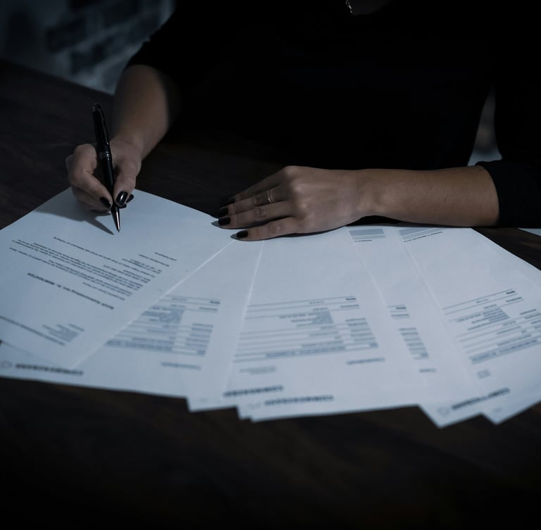 Woman is studying protocols
