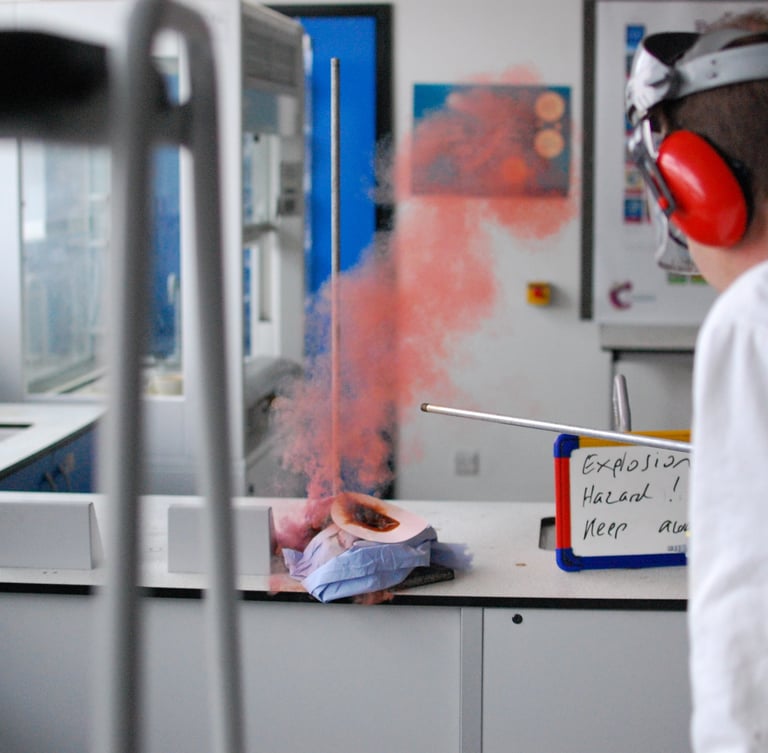 contact explosive demonstration