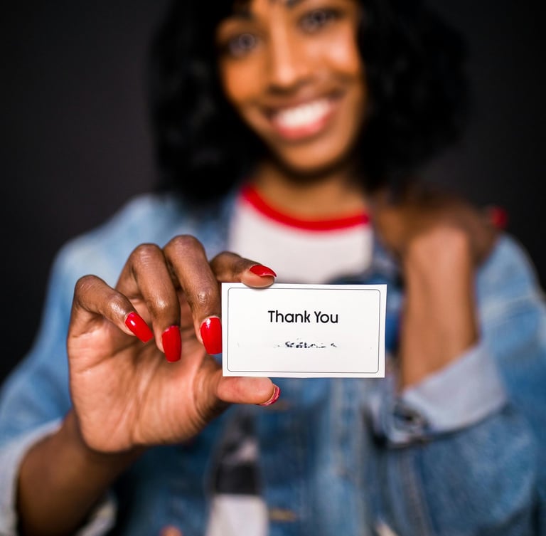 Woman thanks Versa for the simple process to garner plaintiff funding