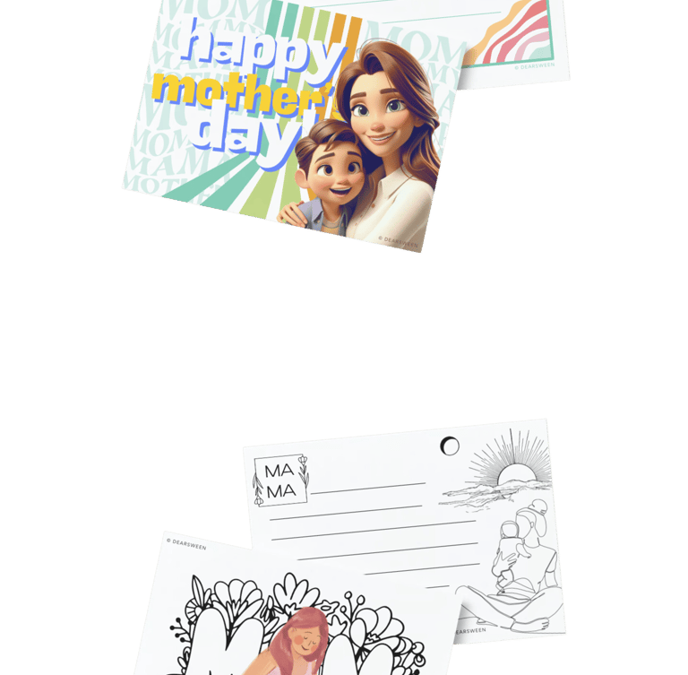 a woman with a child's name on her name mother's day card