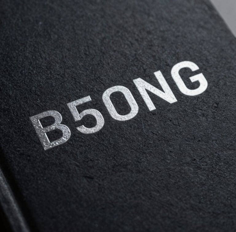 Extreme close-up of a physical thriller book cover with embossed silver foil text on a dark, textured matte paper background, moody shadows