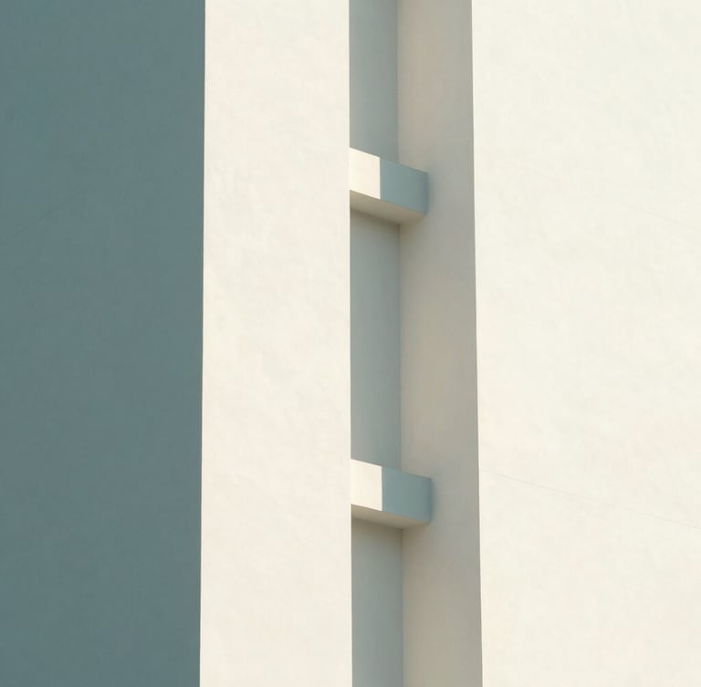 A minimalist abstract digital infrastructure diagram, clean geometric lines, soft teal and warm white tones, bright natural daylight, 35mm