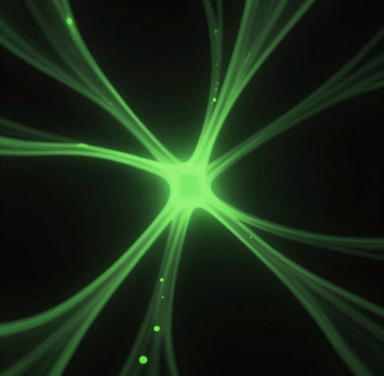 Extreme close-up of a dark, high-contrast WebGL fluid simulation with neon green highlights, dramatic screen glow, deep black negative space, portrait orientation