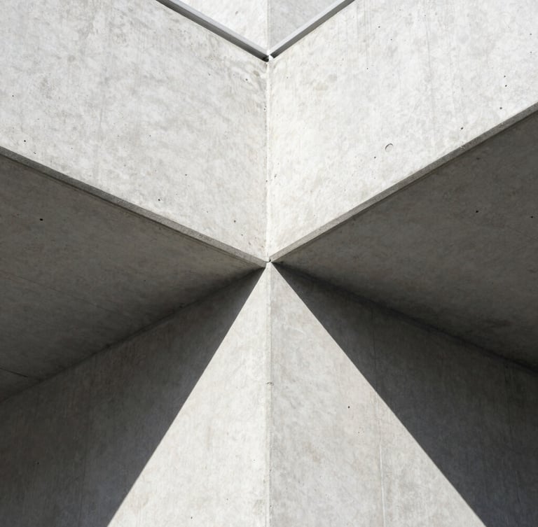Extreme close-up of a flawless concrete join, sharp graphic shadows, architectural photography, high-contrast daylight, 35mm