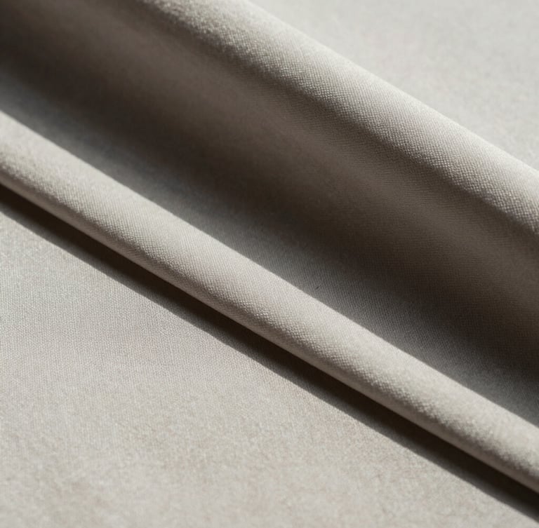 Macro close-up of heavy silk crepe weave, dramatic directional sunlight casting sharp geometric shadows, high contrast, elegant editorial texture