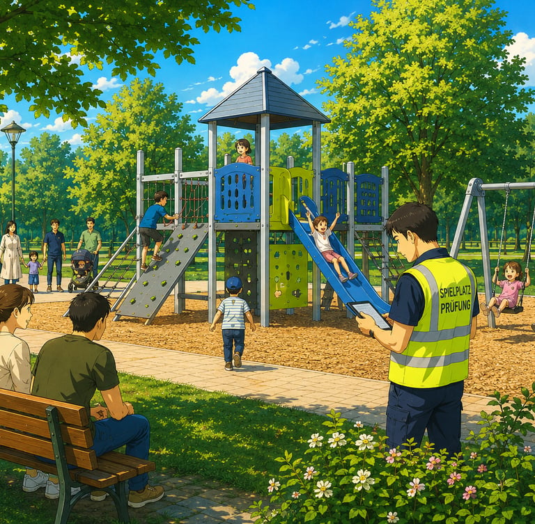 Spielpalazkontrolleur bei der Kontrolle 