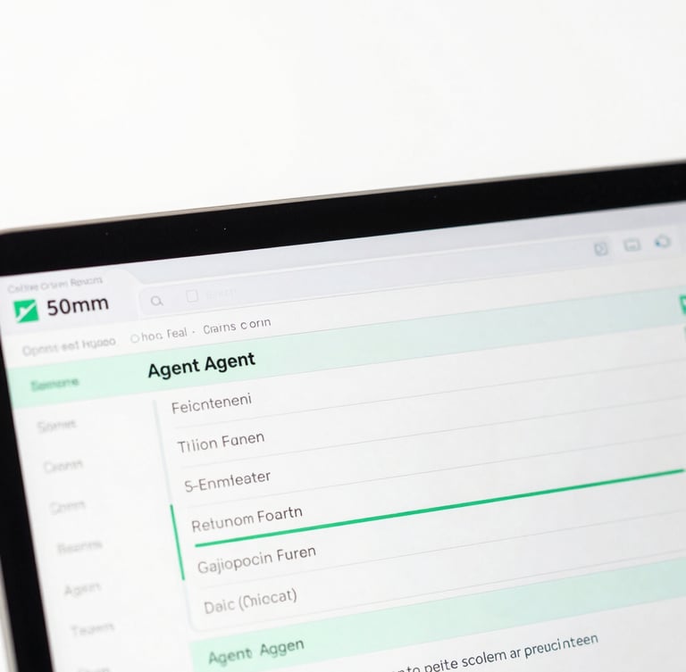 Close-up of a clean, minimalist terminal interface displaying real-time agent execution logs, bright high-key studio light, pure white background, sharp tech green accents, 50mm