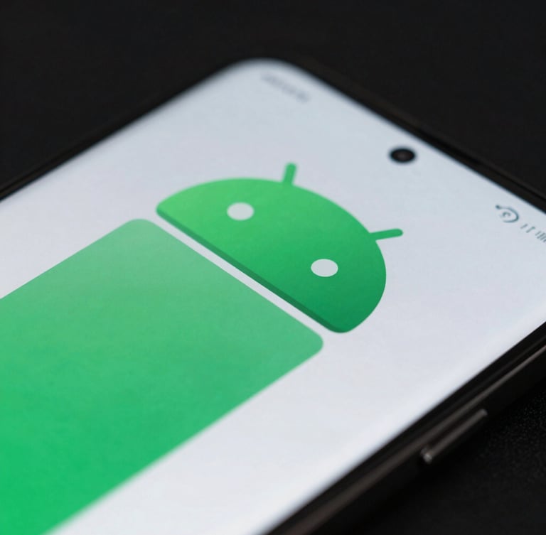 Extreme close-up of a premium Android device displaying a fluid custom UI transition with electric green accents, dark studio lighting