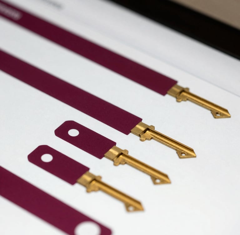 Macro shot of a clean digital interface displaying encrypted data streams and cryptographic hash keys, deep burgundy and gold accents, bright neutral studio lighting, sharp focus