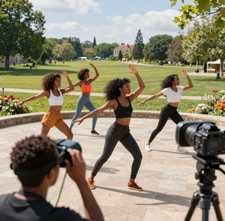 A wide fine arts university classroom, students observing a 3D projection setup, soft natural light, cinematic composition.