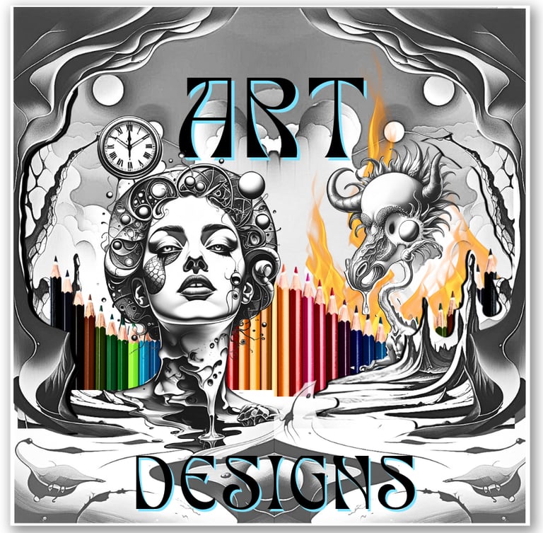 Category image for art design adult coloring pages perfect for art therapy