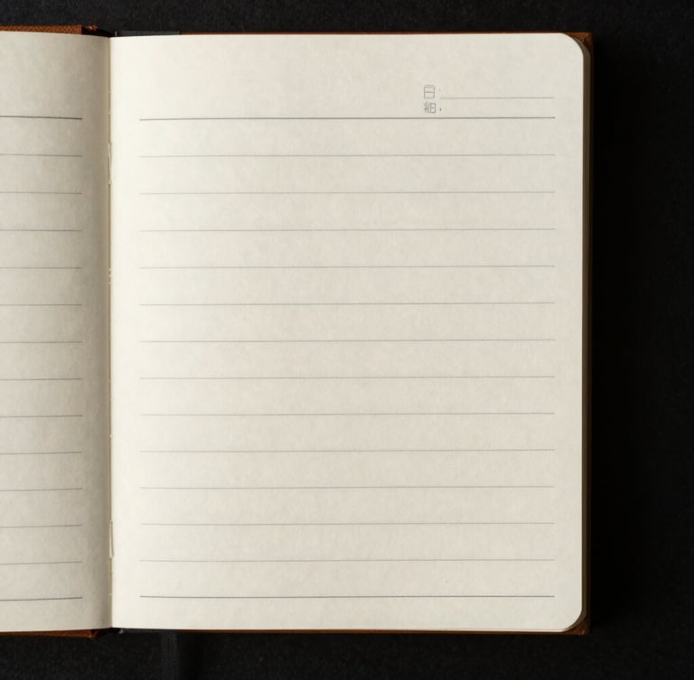 Macro shot of a physical notebook with clean wireframes, hard direct studio lighting, high contrast.