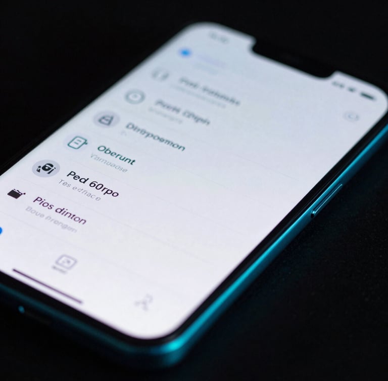 Extreme close-up of a premium Android phone screen displaying a complex, ultra-smooth 60fps user interface, dramatic low-key studio lighting, sharp electric-cyan rim-light on glass, dark background, 35mm