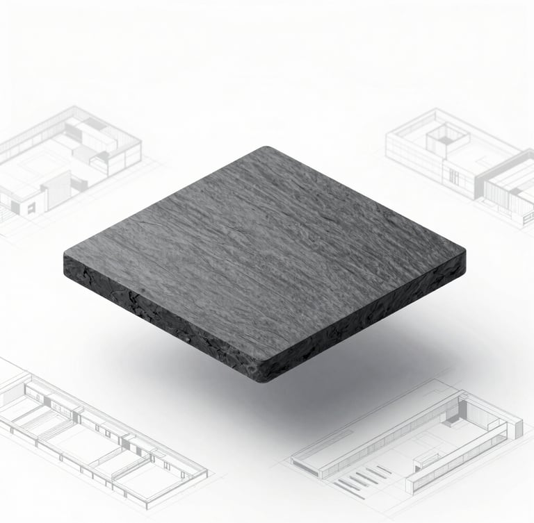 High-fidelity isometric UI mockup floating above clean architectural schematics, bright diffused studio lighting, sharp focus, minimalist slate and white tones.
