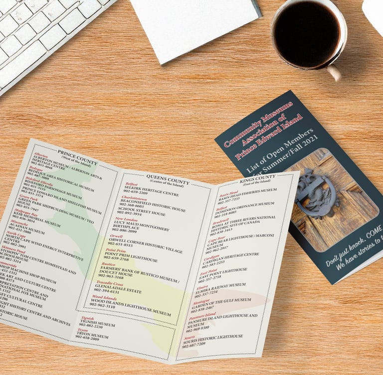 Trifold brochure outside and inside