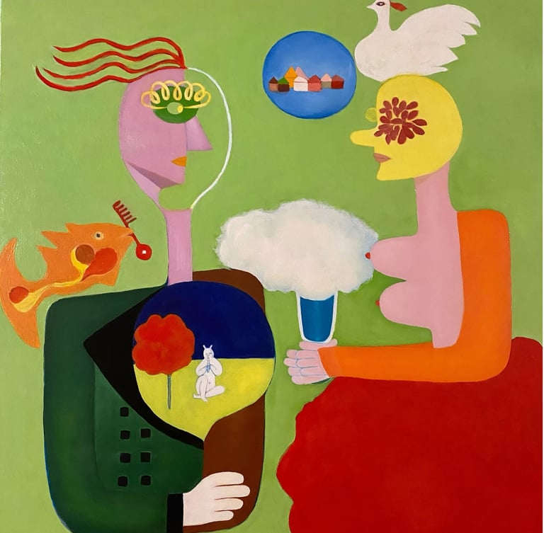 Le Poème, 2021 Oil on canvas ©Qiulin Zhang