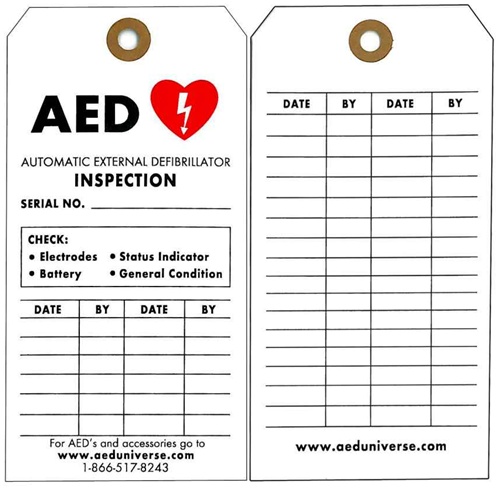 aed inspection tags