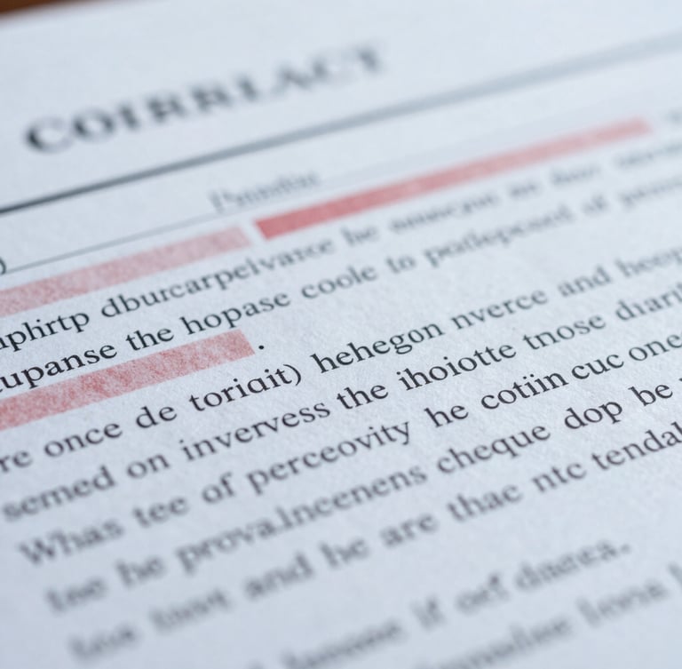 Extreme close-up macro shot of a corporate contract with redacted figures and precise financial notations, cool overcast daylight, sharp focus on ink lines.