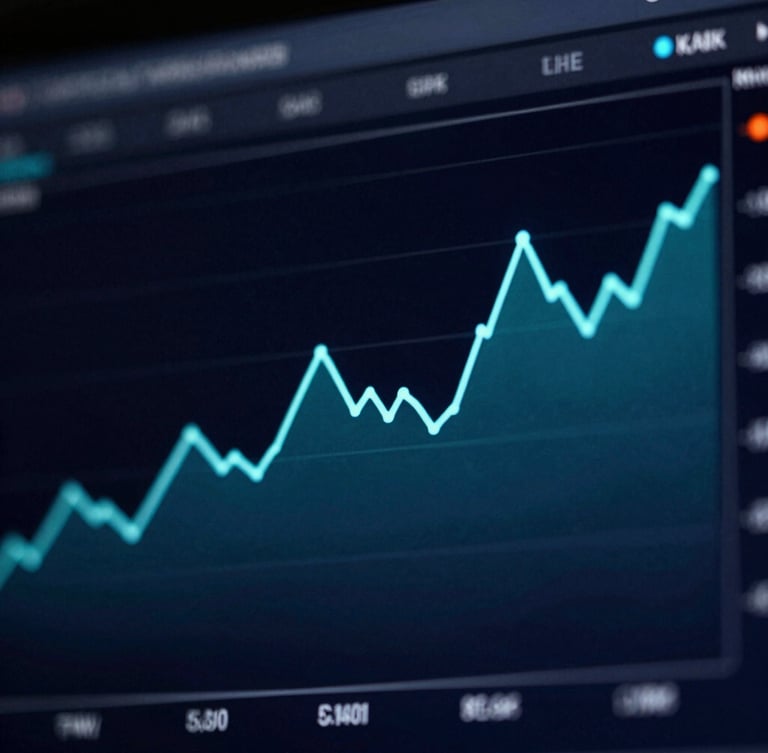 Close-up crop of a high-fidelity interactive chart displaying player efficiency trend lines, dark UI glow, cyan vector lines on a deep navy background.