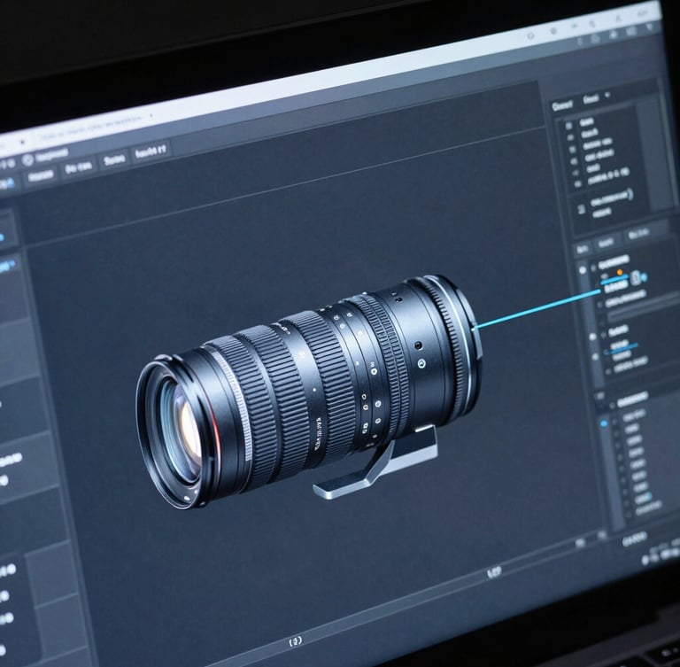Close-up technical system diagram displayed on a modern screen, sharp focus, cool slate and electric blue tones, dramatic studio lighting