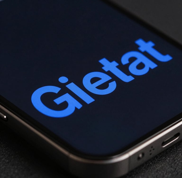 Extreme close-up of a dark-mode mobile UI screen, sharp technical sans-serif typography, vibrant cobalt blue accents, low-key studio lighting on brushed aluminum.