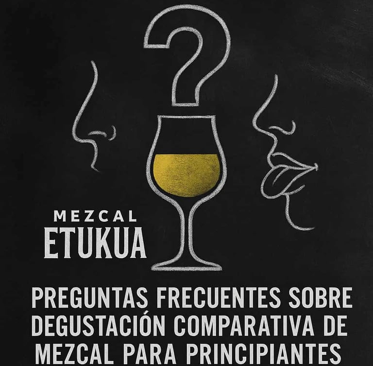 Primera plana de una copa tulipán con mezcal Etukua siendo girada suavemente, mostrando las 'lágrima