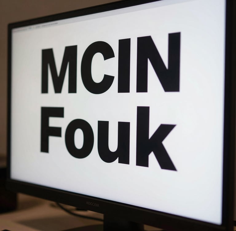 Macro shot of a digital interface on a high-end monitor, sharp shadows, cold clean daylight, displaying high-contrast typography