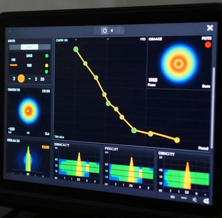High-contrast telemetry dashboard UI displaying real-time vehicle coordinates, battery state-of-charge heatmaps, and active dispatch routes on a dark screen