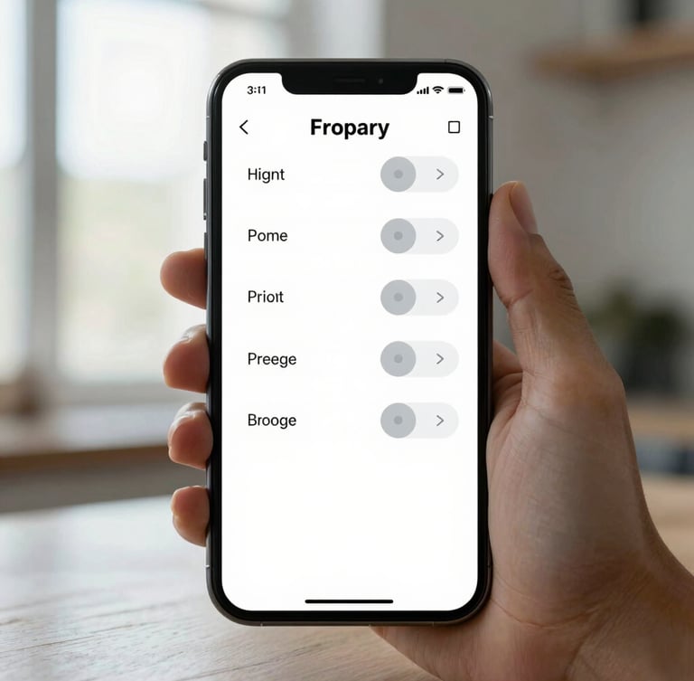 A vertical smartphone screen mockup displaying a clean, secure digital onboarding interface with step-by-step progress indicators, bright natural light.