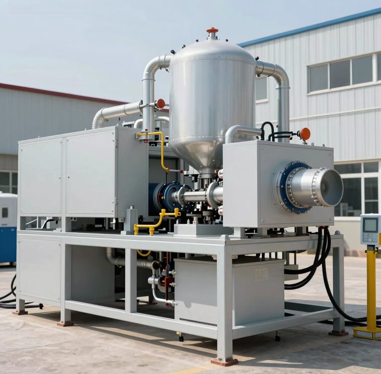 Professional industrial photography of a modern manufacturing facility in Mexico, bright natural daylight, clean technical aesthetic, realistic environmental engineering, 35mm