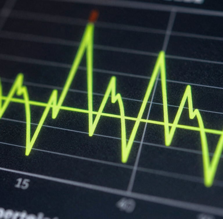 Extreme close-up of a high-contrast digital grid showing energy distribution metrics, sharp neon chartreuse lines on deep charcoal background.