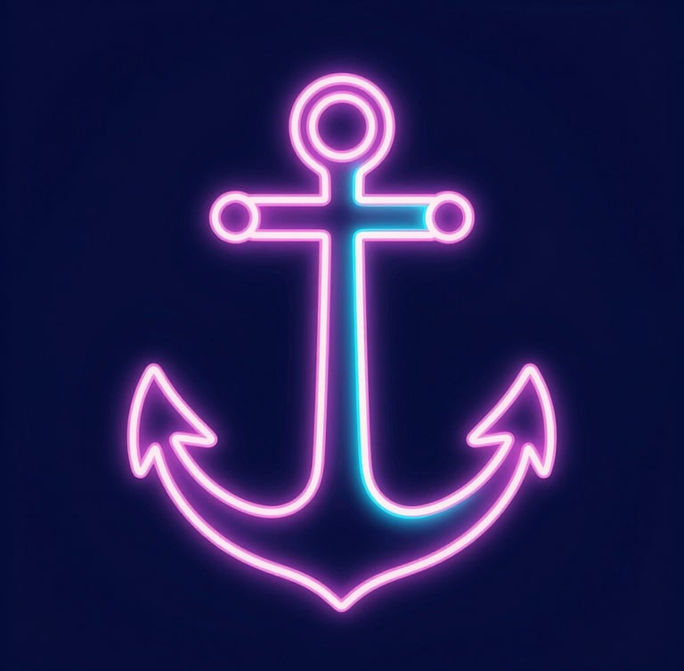Macro crop of a clean vector wireframe on a glowing screen, bright pink and cyan anchor points, deep midnight blue backdrop, high contrast, 8k