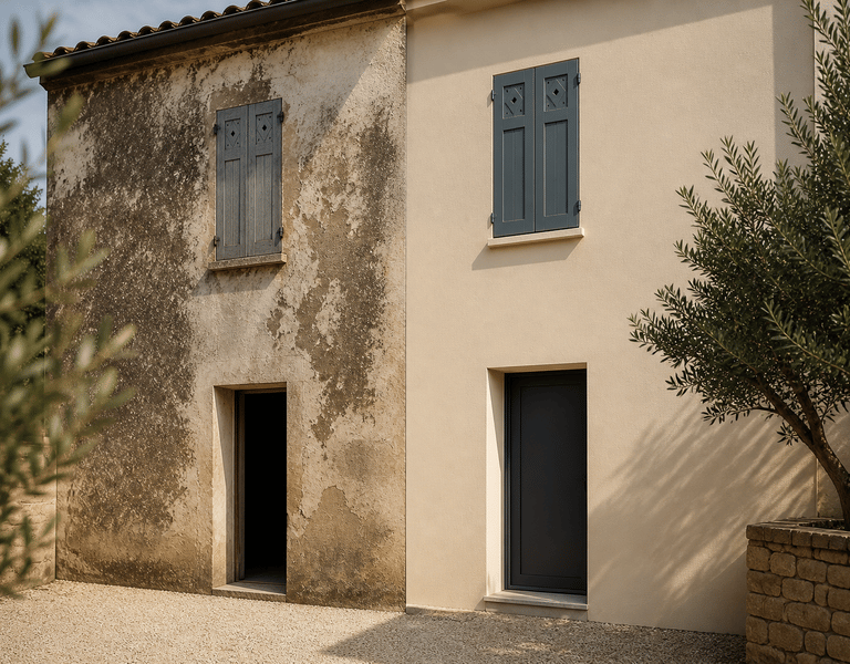Rénovation façade avant / après – transformation complète